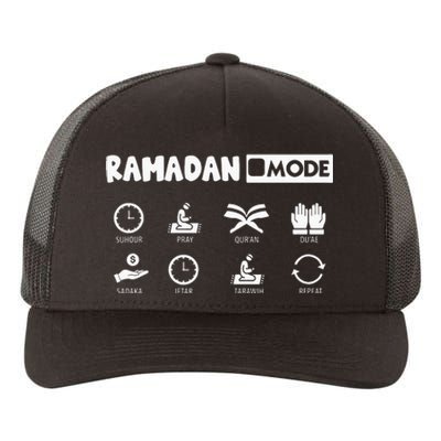 Fasting Salat Ramadan Mode Mubarak Kareem Yupoong Adult 5-Panel Trucker Hat