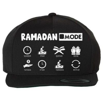 Fasting Salat Ramadan Mode Mubarak Kareem Wool Snapback Cap