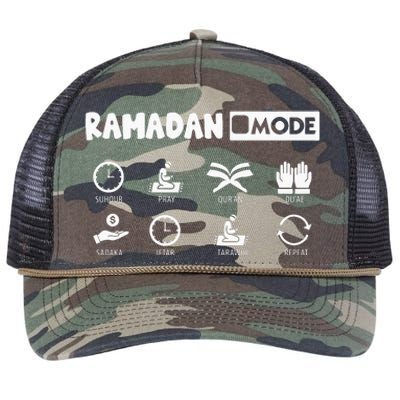 Fasting Salat Ramadan Mode Mubarak Kareem Retro Rope Trucker Hat Cap