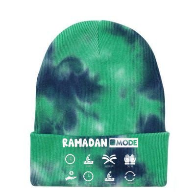 Fasting Salat Ramadan Mode Mubarak Kareem Tie Dye 12in Knit Beanie