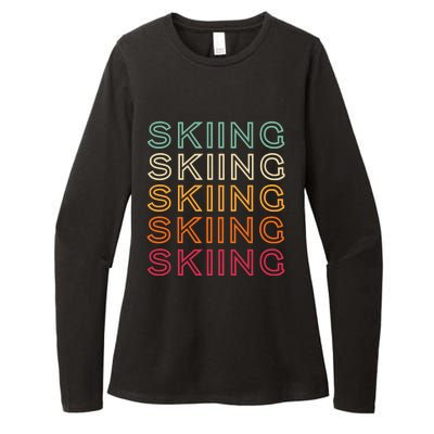 Funny Skiing Retro Ski Vintage Skiing Funny Gift Womens CVC Long Sleeve Shirt