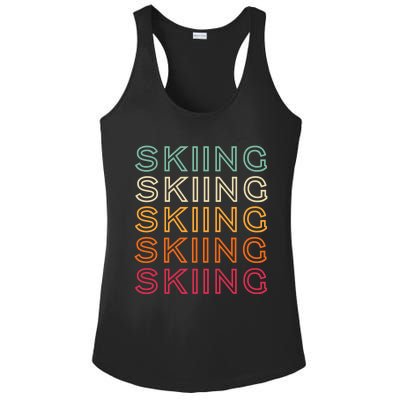 Funny Skiing Retro Ski Vintage Skiing Funny Gift Ladies PosiCharge Competitor Racerback Tank