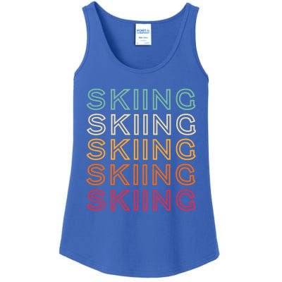 Funny Skiing Retro Ski Vintage Skiing Funny Gift Ladies Essential Tank