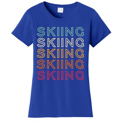 Funny Skiing Retro Ski Vintage Skiing Funny Gift Women's T-Shirt