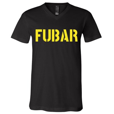 FUBAR SNAFU RTFM JFGI  For Funny Acronyms V-Neck T-Shirt