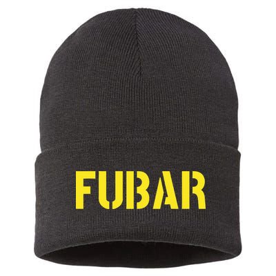 FUBAR SNAFU RTFM JFGI  For Funny Acronyms Sustainable Knit Beanie