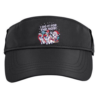 Funny Santa Riding Sleighs With Unicorns Adult Drive Performance Visor