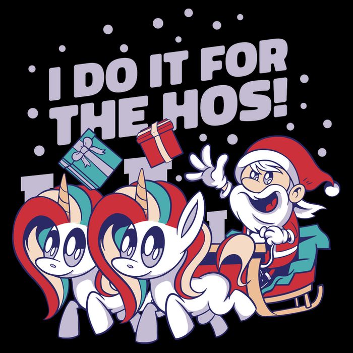 Funny Santa Riding Sleighs With Unicorns Zip Tote Bag