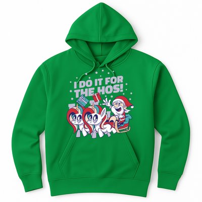 Funny Santa Riding Sleighs With Unicorns Hoodie