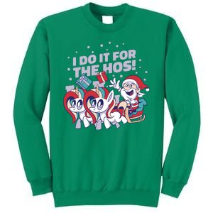 Funny Santa Riding Sleighs With Unicorns Sweatshirt