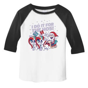 Funny Santa Riding Sleighs With Unicorns Toddler Fine Jersey T-Shirt