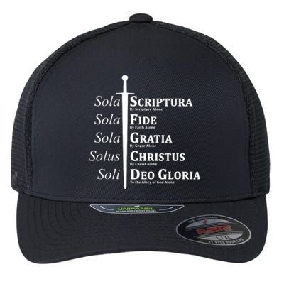 Five Solas Reformed Christian Flexfit Unipanel Trucker Cap