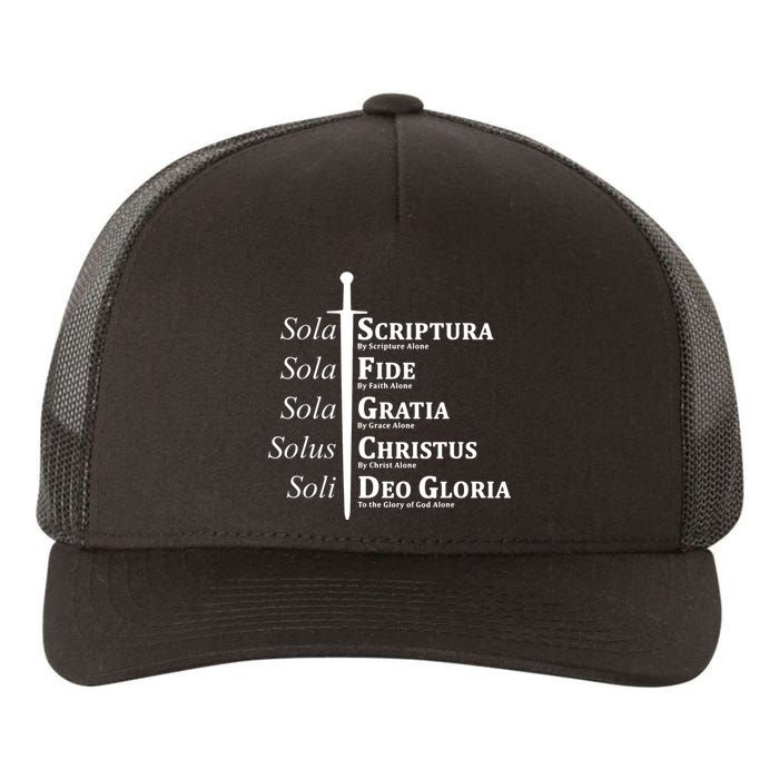 Five Solas Reformed Christian Yupoong Adult 5-Panel Trucker Hat