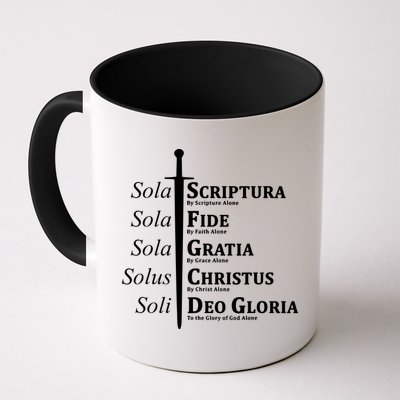 Five Solas Reformed Christian Mug