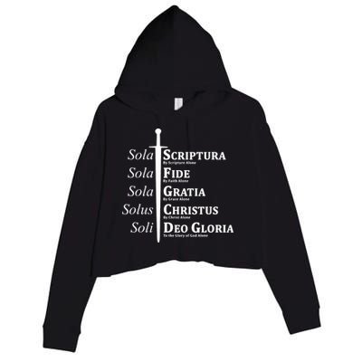 Five Solas Reformed Christian Crop Fleece Hoodie