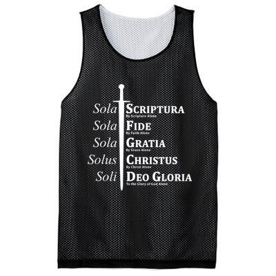 Five Solas Reformed Christian Mesh Reversible Basketball Jersey Tank