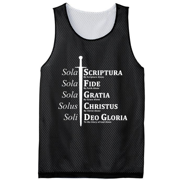 Five Solas Reformed Christian Mesh Reversible Basketball Jersey Tank