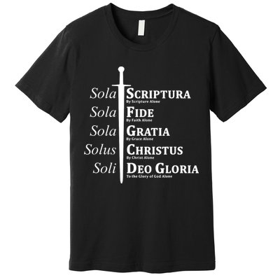 Five Solas Reformed Christian Premium T-Shirt