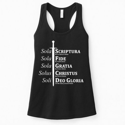Five Solas Reformed Christian Womens Tank Top