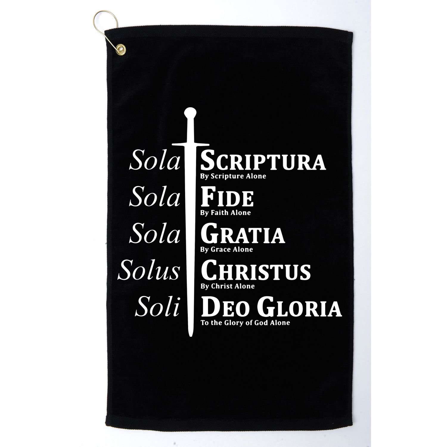 Five Solas Reformed Christian Golf Towel