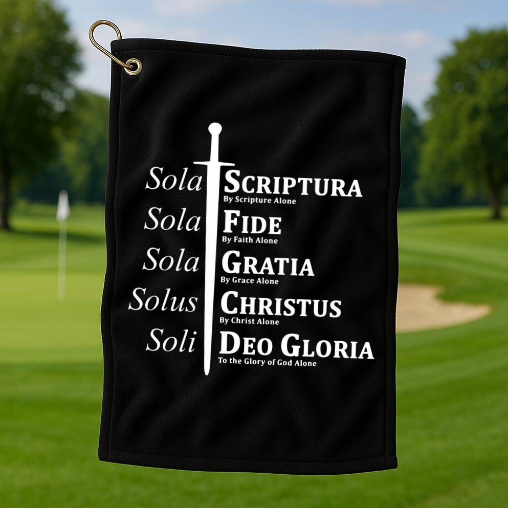 Five Solas Reformed Christian Golf Towel