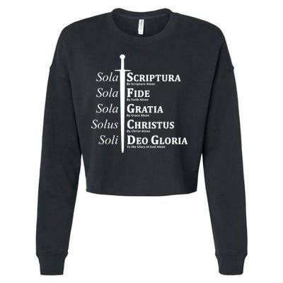 Five Solas Reformed Christian Cropped Pullover Crew