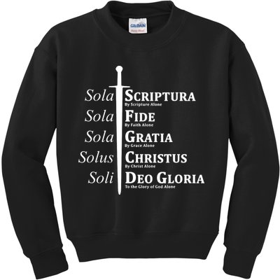 Five Solas Reformed Christian Kids Sweatshirt