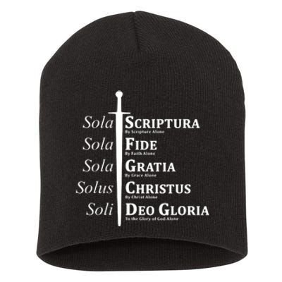 Five Solas Reformed Christian Short Acrylic Beanie