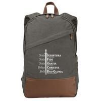Five Solas Reformed Christian Cotton Canvas Backpack