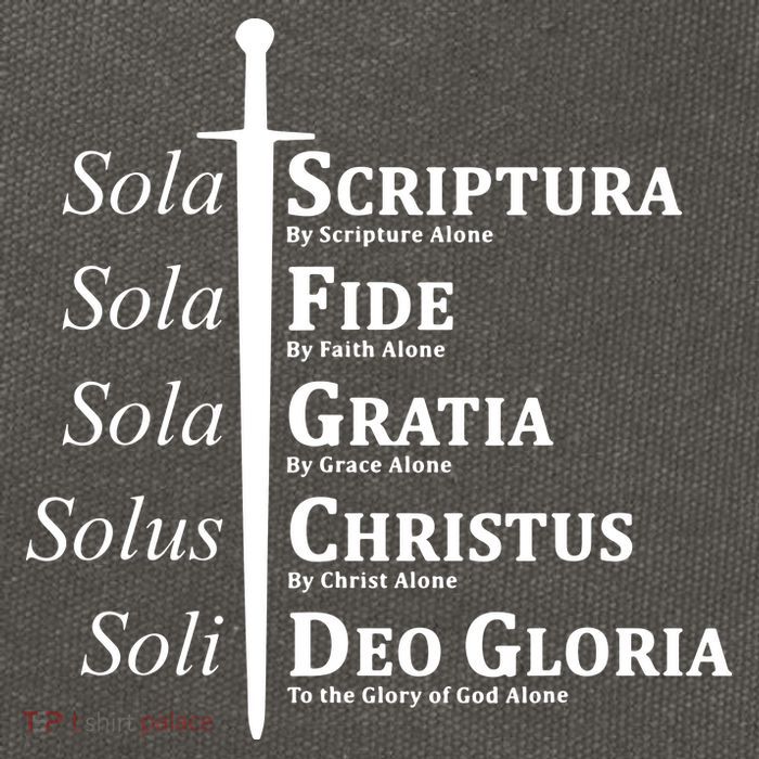 Five Solas Reformed Christian Cotton Canvas Backpack