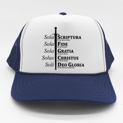 Five Solas Reformed Christian Trucker Hat