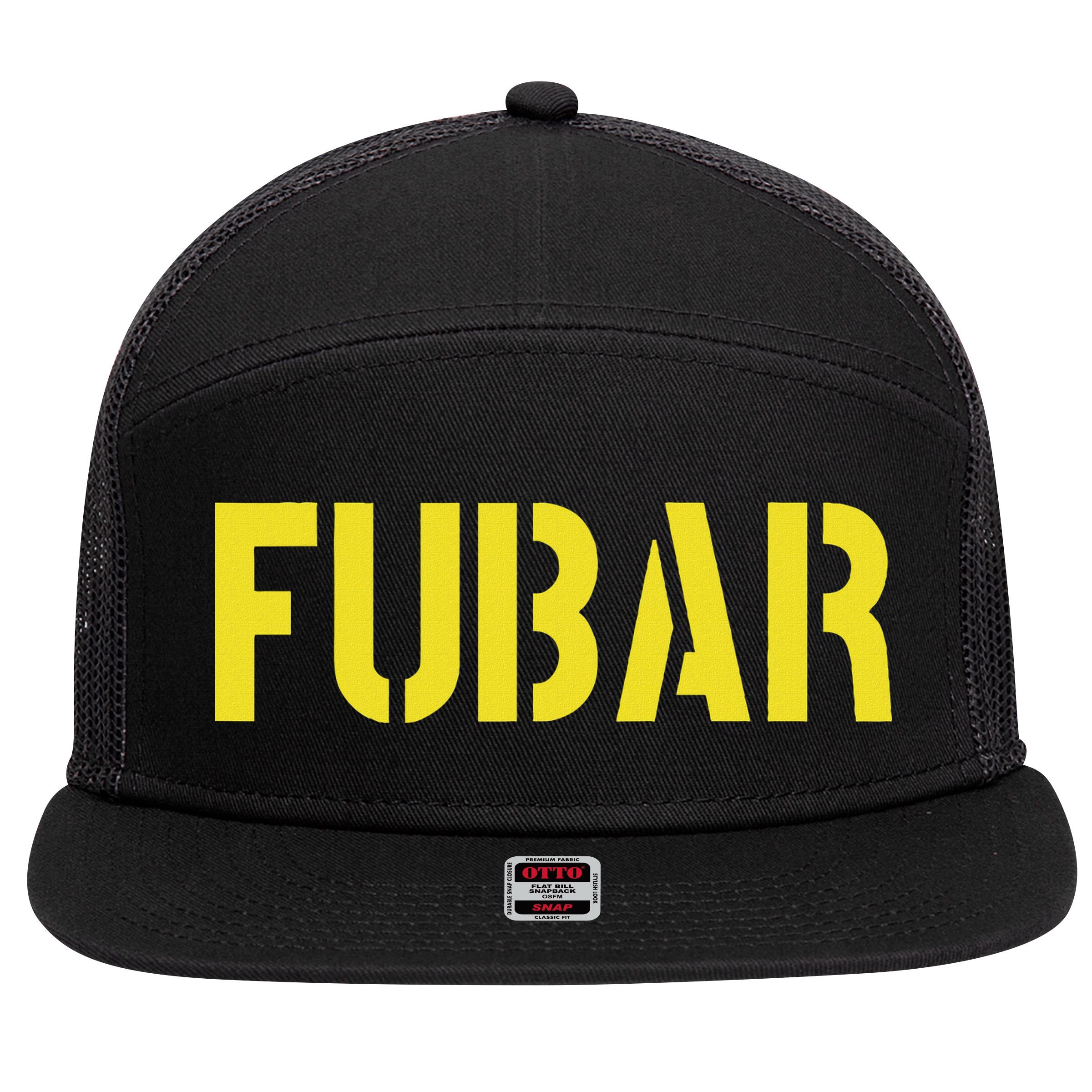 Fubar Snafu Rtfm Jfgi S For Women Funny Acronyms 7 Panel Mesh Trucker Snapback Hat