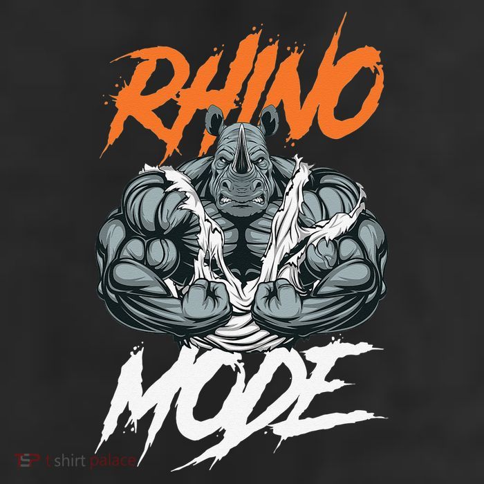 Funny Strong Rhino With Big Biceps Rhino Mode For Gym Lover 11oz C Handle Ceramic Mug