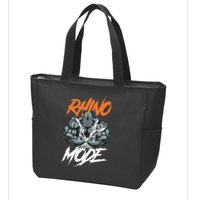 Funny Strong Rhino With Big Biceps Rhino Mode For Gym Lover Zip Tote Bag