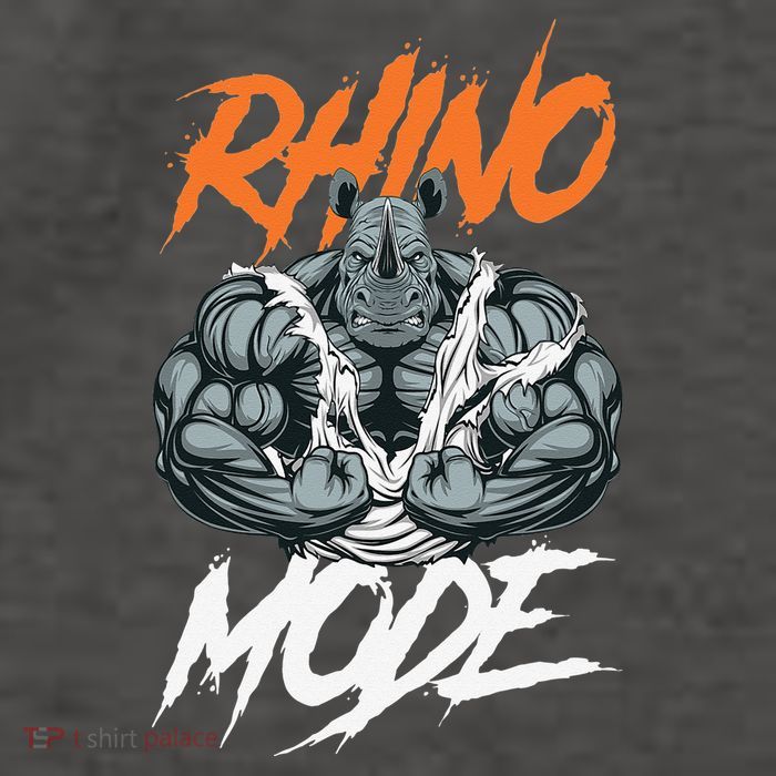 Funny Strong Rhino With Big Biceps Rhino Mode For Gym Lover Vector Backpack