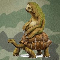 Funny Sloth Riding Turtle Speed Is Relative Legacy Tie Dye Trucker Hat