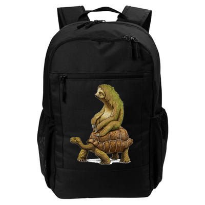 Funny Sloth Riding Turtle Speed Is Relative Backpack
