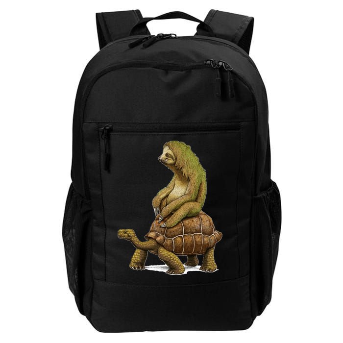 Funny Sloth Riding Turtle Speed Is Relative Backpack