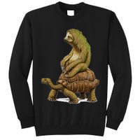 Funny Sloth Riding Turtle Speed Is Relative Tall Sweatshirt