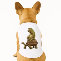 Funny Sloth Riding Turtle Speed Is Relative Doggie Tank
