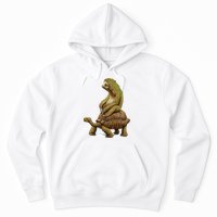 Funny Sloth Riding Turtle Speed Is Relative Hoodie