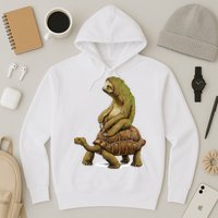 Funny Sloth Riding Turtle Speed Is Relative Hoodie