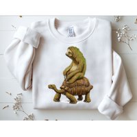 Funny Sloth Riding Turtle Speed Is Relative Sweatshirt