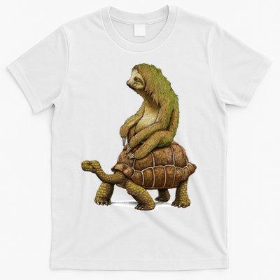 Funny Sloth Riding Turtle Speed Is Relative T-Shirt