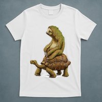 Funny Sloth Riding Turtle Speed Is Relative T-Shirt