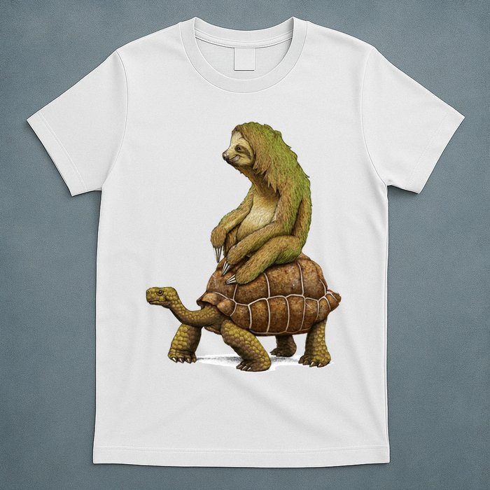 Funny Sloth Riding Turtle Speed Is Relative T-Shirt