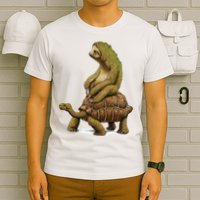 Funny Sloth Riding Turtle Speed Is Relative T-Shirt