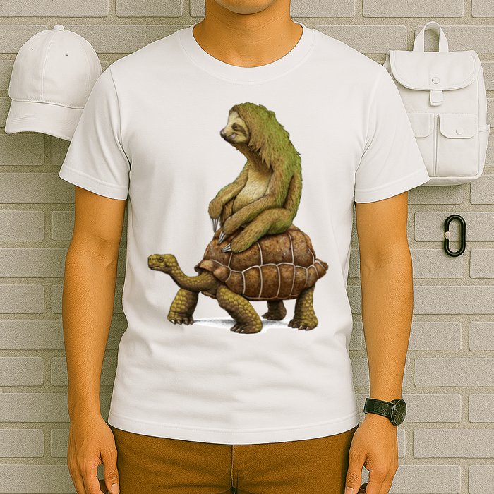 Funny Sloth Riding Turtle Speed Is Relative T-Shirt
