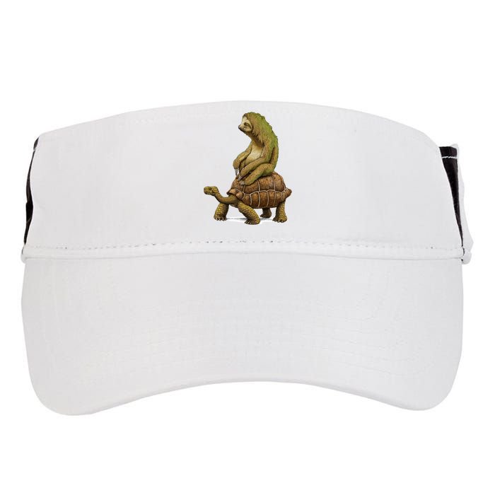 Funny Sloth Riding Turtle Speed Is Relative Adult Drive Performance Visor