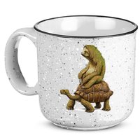 Funny Sloth Riding Turtle Speed Is Relative 15oz Campfire Ceramic Mug